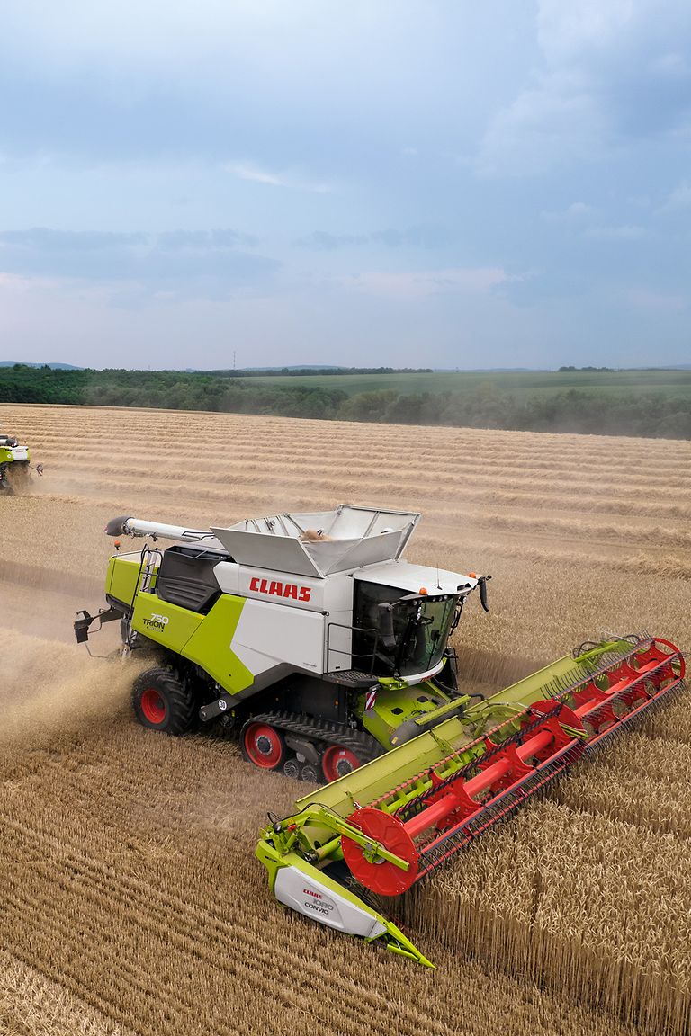 432684_27 TRION 750 harvesting wheat with CONVIO 1080.